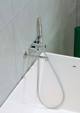 ONE - Wall-mounted single handle bathtub mixer with hand shower by Ceramica Flaminia - view 3